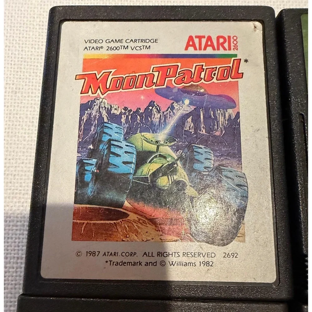 Atari 2600 Game Cartridge Lot Pitfall Moon Patrol Asteroids Dragonfire 4 Games